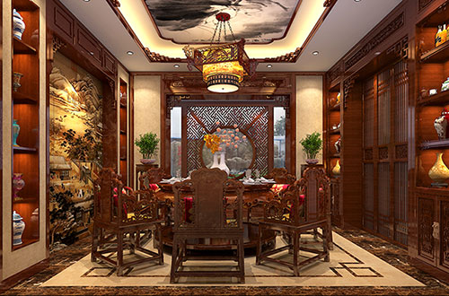 巴音郭楞温馨雅致的古典中式家庭装修设计效果图