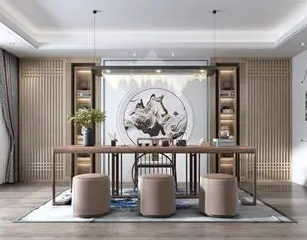 巴音郭楞新中式风格茶室如何规划设计